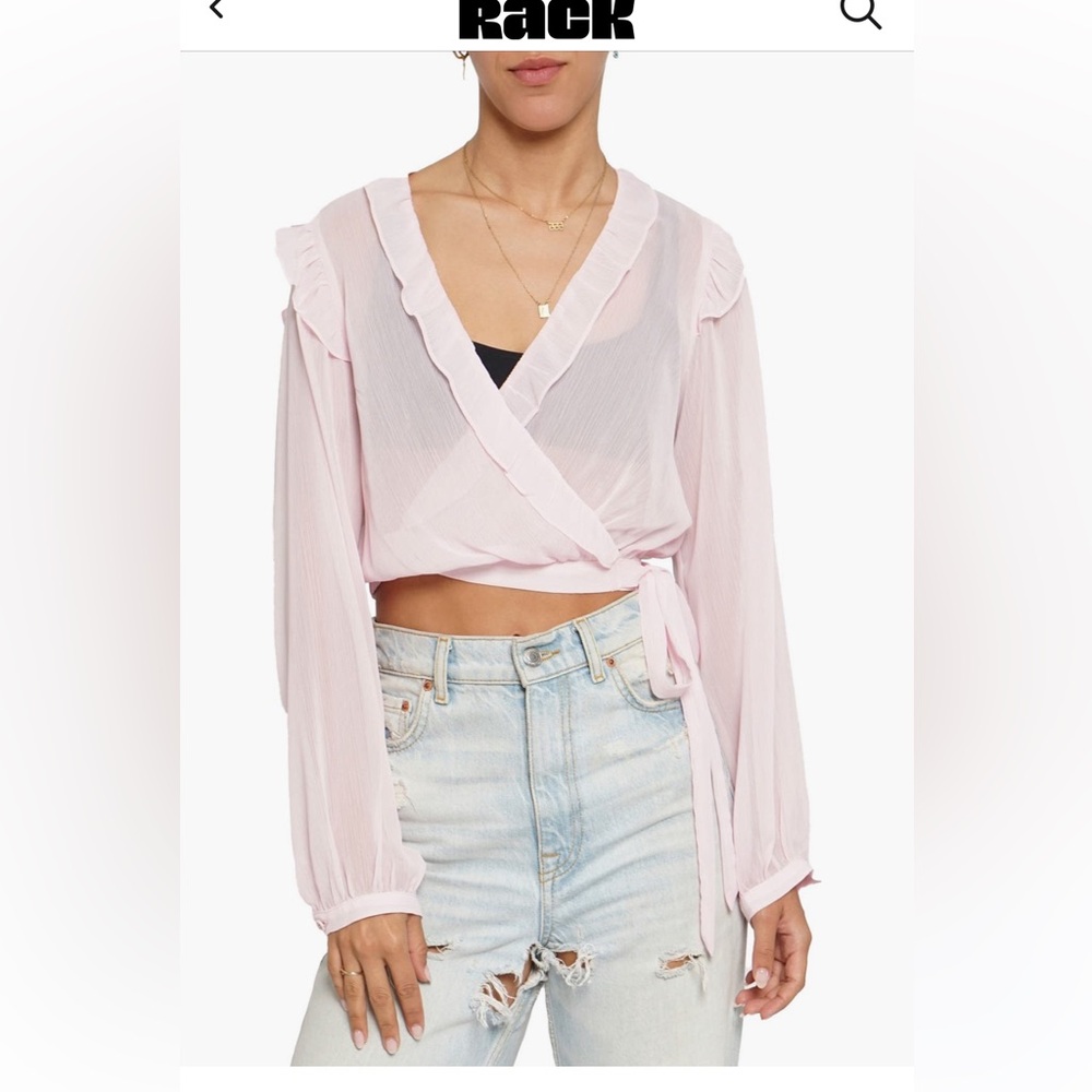 Pink Wrap Blouse